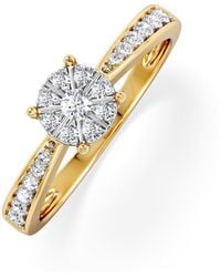 The Diamond Store - Masami Lab Diamond Engagement Ring 0.20Ct Pave Set - Lyst