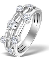 The Diamond Store - Rain Drops Diamond 0.50Ct And 18K Rubover Ring - Lyst