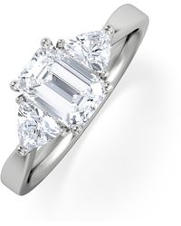 The Diamond Store - Aurora Lab Diamond Emerald Cut And Trillion 1.70Ct Ring - Lyst