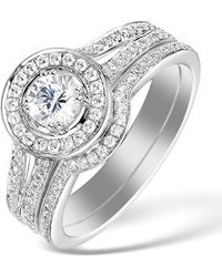 The Diamond Store - Matching Diamond Engagement And Wedding Ring 1Ct Si2 18K - Lyst