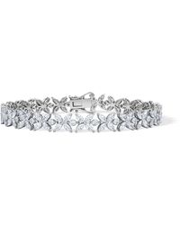 The Diamond Store - Luxe Floral 7.00Ct Marquise And Round Cut Lab Diamond Tennis Bracelet - Lyst