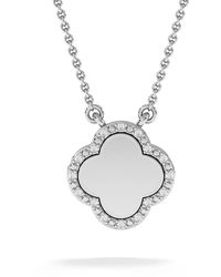 The Diamond Store - Florence 0.06Ct Lab Diamond Halo Necklace - Lyst