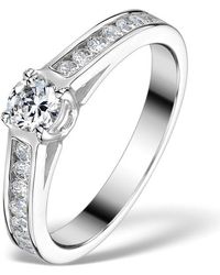 The Diamond Store - Sidestone Lab Diamond Ring Alexa 0.95Ct H/Si1 - Lyst