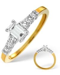 The Diamond Store - Solitaire With Shoulders Ring 0.76Ct Lab Diamond 18K - Lyst