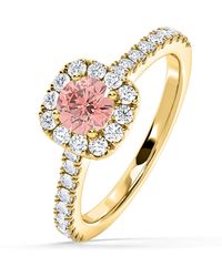 The Diamond Store - Elizabeth Lab Diamond 1.00Ct Halo Ring - Lyst