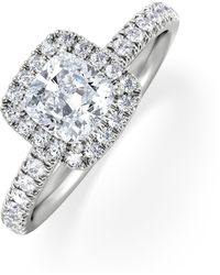 The Diamond Store - Beatrice Gia Diamond Halo Engagement Ring - Lyst