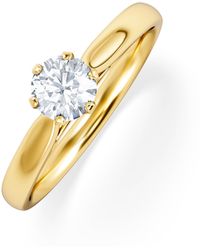The Diamond Store - Half Carat Diamond Engagement Ring High Set Chloe Lab F/Vs1 18K - Lyst