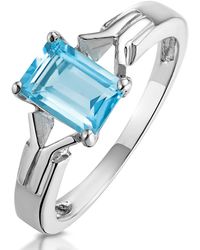 The Diamond Store - Sky Topaz 1.25Ct 9K Ring - Lyst