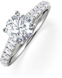 The Diamond Store - Natalia Lab Diamond Engagement Side Stone Ring 18Kw 1.50Ct F/Vs1 - Lyst