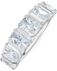 The Diamond Store - Sempre Bezel Radiant Cut 2.00Ct Lab Diamond Half Eternity Ring - Lyst