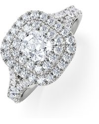 The Diamond Store - Anastasia Lab Diamond Halo Engagement Ring - Lyst