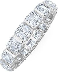 The Diamond Store - Sempre Bezel Asscher Cut 3.00Ct Lab Diamond Eternity Ring - Lyst