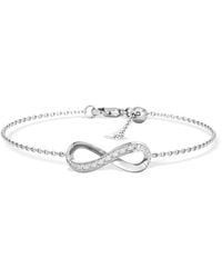 The Diamond Store - Infinity Love 0.08Ct Lab Diamond Chain Bracelet - Lyst