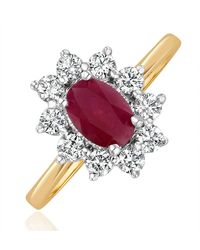The Diamond Store - Ruby 1.15Ct And Diamond 0.50Ct 18K Ring Fet25-T - Lyst