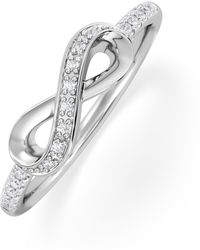 The Diamond Store - Infinity Love 0.13Ct Lab Diamond Pavé Ring - Lyst