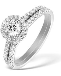 The Diamond Store - Matching Lab Diamond Engagement And Wedding Ring 1Ct Vs1 18K - Lyst