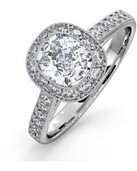 The Diamond Store - Danielle Lab Diamond Engagement Side Stone Ring 18Kw 2.10Ct F/Vs1 - Lyst