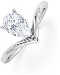 The Diamond Store - Vela 1.00Ct Pear Cut Lab Diamond Solitaire Engagement Ring - Lyst