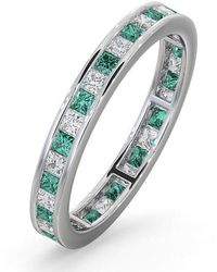 The Diamond Store - Eternity Ring Lauren Diamonds H/Si And Emerald 1.15Ct - Lyst