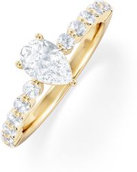 The Diamond Store - Solstice Pear Cut 0.80Ct Lab Diamond Pear Shape Engagement Ring F/Vs - Lyst