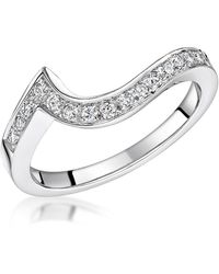 The Diamond Store - Anais Matching 2.3Mm Wedding Band 0.20Ct H/Si Diamonds - Lyst
