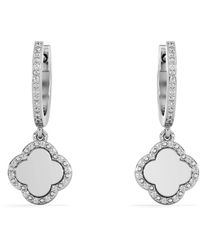 The Diamond Store - Florence 0.15Ct Lab Diamond Halo Huggie Earrings - Lyst