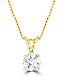 The Diamond Store - 0.25 Ct Chloe Lab Grown Diamond Solitaire Necklace Pendant - Lyst
