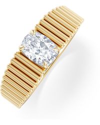 The Diamond Store - Flute 0.50Ct Oval Cut Lab Grown Diamond Solitaire Ring 18K - Lyst
