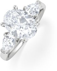 The Diamond Store - Adore 2.60Ct Oval Cut Lab Diamond 3 Stone Engagement Ring - Lyst