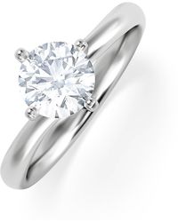 The Diamond Store - 1 Carat Diamond Engagement Ring Lily Lab F/Vs1 Igi Certified - Lyst