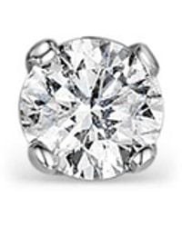 The Diamond Store - Single Diamond Stud Earring 0.10Ct Premium Quality 18Kw - Lyst