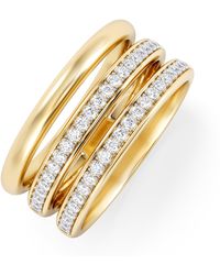 The Diamond Store - Trinity Curve 0.20Ct Lab Diamond Stacking Ring - Lyst