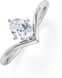 The Diamond Store - Vela 0.50Ct Oval Cut Lab Diamond Solitaire Engagement Ring - Lyst