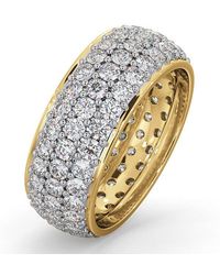 The Diamond Store - 3Ct G/Vs Diamond 18K Full Band Ring - Lyst