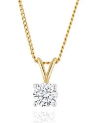 The Diamond Store - 0.33 Ct Chloe Lab Grown Diamond Solitaire Necklace Pendant - Lyst