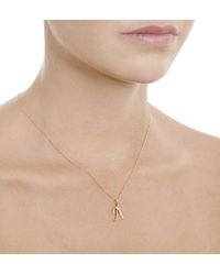 The Diamond Store - Initial 'A' 0.05Ct Lab Diamond Pendant Necklace - Lyst