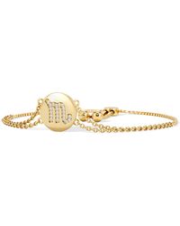 The Diamond Store - Astrology Scorpio 0.07Ct Lab Grown Diamond Adjustable Medallion Bracelet 18K Vermeil - Lyst