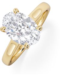 The Diamond Store - Amora Oval 2.00Ct Hidden Halo Lab Diamond Engagement Ring F/Vs1 Set - Lyst
