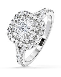 The Diamond Store - Anastasia Gia Diamond Halo Engagement Ring - Lyst