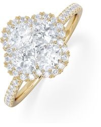 The Diamond Store - Alegria 1.00Ct Lab Diamond Halo Ring - Lyst