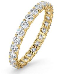 The Diamond Store - Chloe Lab Diamond Eternity Ring 18K Claw Set 1.00Ct G/Vs - Lyst