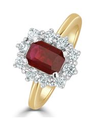 The Diamond Store - Ruby 1.10Ct And Diamond 0.50Ct 18K Ring - Lyst