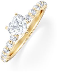 The Diamond Store - Solstice Heart Cut 0.80Ct Lab Diamond Engagement Ring F/Vs - Lyst