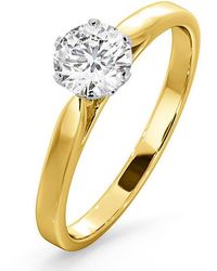 The Diamond Store - Certified 0.70Ct Chloe Low 18K Engagement Ring E/Vs1 - Lyst