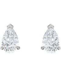 The Diamond Store - 1.00Ct Pear Cut Lab Diamond Stud Earrings - Lyst