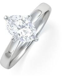 The Diamond Store - Origin Twist 1.00Ct Oval Cut Lab Diamond Solitaire Engagement Ring - Lyst