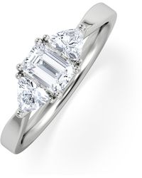 The Diamond Store - Aurora Lab Diamond Emerald Cut And Trillion 1.00Ct Ring - Lyst