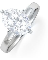 The Diamond Store - Origin Twist 2.00Ct Oval Cut Lab Diamond Solitaire Engagement Ring - Lyst