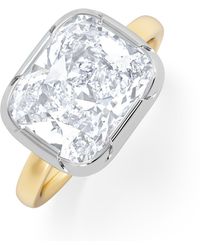 The Diamond Store - East West 5.00Ct Elongated Cushion Cut Lab Diamond Solitaire Engagement Ring - Lyst