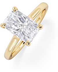 The Diamond Store - Amora Radiant 2.00Ct Hidden Halo Lab Diamond Engagement Ring F/Vs1 Set - Lyst